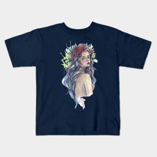 Woman Portrait Kids T-Shirt